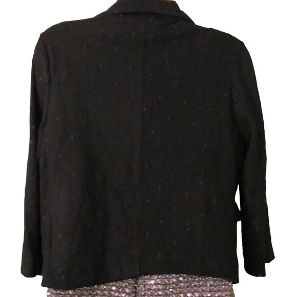 Pins and Needles Black embroidered Knit Jacket Woman Size Medium 3/4 Sleeves - Picture 3 of 5